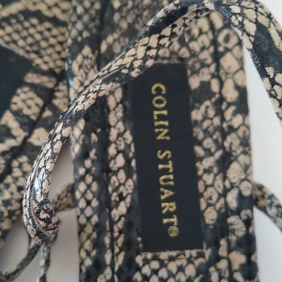 Colin Stuart Snake Skin Strapy animal print Size 9 - Picture 3 of 9